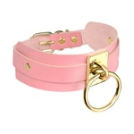 Kinky Diva Collier BDSM O-Ring rose et or