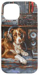 Coque pour iPhone 15 Nova Scotia Retriever Toller Peinture chien amateur de musique