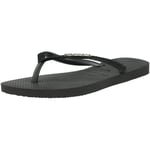 Havaianas Slim Glitter Black Rubber Flip Flops Sandals