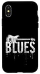 Coque pour iPhone X/XS Musique Blues pour guitare électrique vieilli