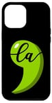 Coque pour iPhone 14 Plus Simple Comma La en vert - Assistance subtile Kamala Harris 2024