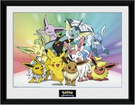 OFFICIAL POKEMON EEVEE & FRIENDS FRAMED PRINT PICTURE POSTER WALL HANGING