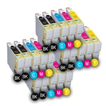 PACK 20 x CARTOUCHE D¿ENCRE POUR IMPRIMANTES COMPATIBLEST 1631 NOIR - T 1634 JAUNE POUR EPSON WF-2510 WF