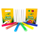 Crayola 12 White and 12 Colour Anti Dust Chalk - Quality you can trust