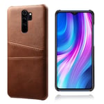 Xiaomi Redmi Note 8 Pro skal med korthållare - Brun