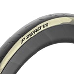 Pirelli P-Zero Race Folding Road Bike Tyre, Tubeless Ready TLR, 700 x 28c, Retro Cream