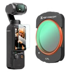 K&F Concept Filtre Polarisant CPL Compatible avec DJI OSMO Pocket 3 Nano-revêtements Étanche Anti des Rayures Léger HD