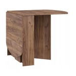 Table à manger ovale pliante couleur tabac foncé 150x80cm modèle:HOMNI 2 Table pliable papillon