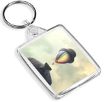 Hot Air Balloon Man Keyring Surreal Art Artist Dream Cool Keyring Gift #14074