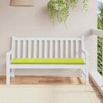 Coussin de banc de jardin vert brillant 150x50x3cm tissu oxford