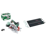 Scie circulaire filaire Bosch - PKS 55 A (1200W, livrée avec lame pour bois) & 2 rails de guidage en plastique avec pinces-étaux 2609255732 pour PKS 55 A, 66 A et 66 AF