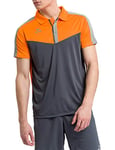 Erima Squad Sport Polo Homme, New Orange/Slate Grey/Monument Grey, FR : M (Taille Fabricant : M)
