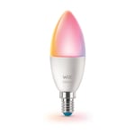 Philips RGB smartpære E14 C37 4,9W 3stk