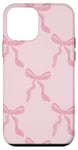 Coque pour iPhone 12 mini Coquette rose motif nœuds en ruban doux pour fille