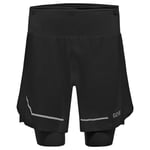 GORE WEAR Men's Running Shorts Ultimate 2in1, Black, M