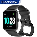 Blackview R30 Montre Connectée Femme Homme avec Oxymetre Cardiofréquencemètre Podomètre iP68 Etanche Compatible Android et iOS - Noir