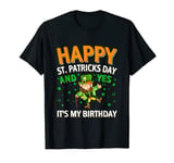 Dancing Leprechaun Shamrock Happy St Patricks Day Birthday T-Shirt