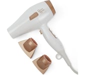 BEAUTY WORKS EL-HAIRDRYERBLDC-BRUSH Hair Dryer - Gold & White, White,Gold