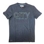 Manchester City Football T-Shirt (Size XS) Men's Wordmark Terrace Top - New