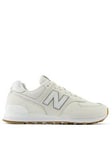 New Balance Womens 574 Trainers - White, White, Size 6.5, Women