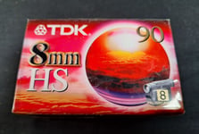 TDK High Standard HS 90 Minute 8mm Blank Video Tapes 3 Pack Brand New Sealed