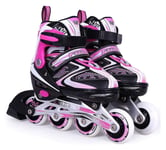 Adjustable Inline Skates, Outdoor Blades Roller Skates,Safe and Durable Roller Skates, for Boys, Girls, Teens, and Young Adults Outdoor Rollerskates. (Color : Purple, Size : 5UK)