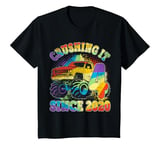 Youth 4th Birthday Monster Truck 4 Year Old Crushing it Since 2020 T-Shirt