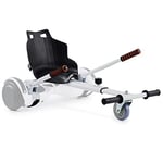 CO-Z Hoverboard Go Kart Adjustable Hoverkart Seat for Electric Self Balancing Scooters Fit Hover Board Sizes 6.5", 8" And 10" Hoverkart For Hoverboards (White)