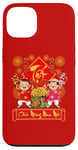 Coque pour iPhone 13 Robe de Nouvel An vietnamien Chuc Mung Nam Moi Garçon Fille Ao Dai