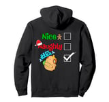 Nice Naughty Capybara Santa Family Christmas Pjs ART ON BACK Pullover Hoodie