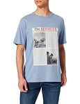 United Colors of Benetton Men's T-Shirt 3BL1J1AA8 Sweater, Light Blue Powder 0c0, XS