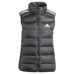 adidas Women's Essentials 3-Stripes Light Down Vest, Black, M