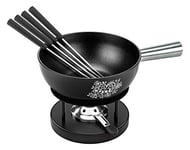 KUHN RIKON 32275 Alpenliebe Cheese Fondue Set 22 cm Black Induction, Aluminium