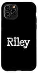 Coque pour iPhone 11 Pro Riley Nom personnalisé Fleur Botanique Femme Fille