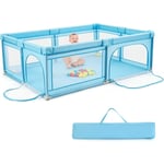 Goplus - Parc Bebe,Centre D'activites de Parc pour Enfants, Parc Interieur et Exterieur,2 Ouvertures de Porte Grille de Protection Stable,pour Enfant