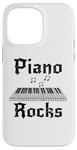 Coque pour iPhone 14 Pro Max Piano Rocks, pianiste musicien rock Goth