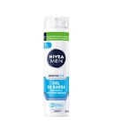 NIVEA Gel à raser extra délicat MEN Sensitive Cool avec 0 % d'alcool, paquet de 3 x 200 ml