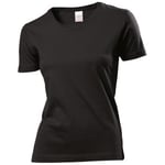 Stedman Classic Women T-shirt Svart bomull Small Dam