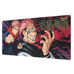 Grupo Erik - Tapis de Souris XXL Jujutsu Kaisen, Itadori et Sukuna - Tapis de Bureau 80 x 35 cm, Sous Licence Officielle| Sous Main Bureau, Accessoire pour PC, Tapis de Souris Gamer