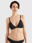 Tommy Hilfiger Lace Trim Triangle Bra, Black