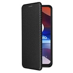 SHIEID Coque pour Google Pixel 8, Coque Google Pixel 8 en Fibre de Carbone Flip Cover, Rabat avec Fente Carte et Support Fonction Étui pour Google Pixel 8-Noir