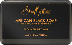 Shea moisture Organic African Black Soap Bar with 230 g (Pack of 1) 