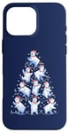 Coque pour iPhone 16 Pro Max Ours polaire Arbre de Noël Drôle Ours de glace Vacances