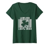 Womens Lawless Irish Family Name V-Neck T-Shirt