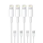 4-Pack Lightning laddare iPhone 12/11/13/ Xs/Max/X/8/7/6/5SE