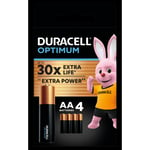 DURACELL batterier Optimum AA 4 st