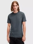 AllSaints Brace Organic Cotton Slim Fit Crew Neck T-Shirt, Potion Blue