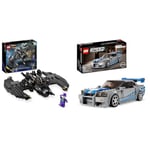 LEGO 76265 DC Batwing: Batman vs. The Joker Set, Iconic Aeroplane Toy from 1989 Film with 2 Minifigures & 76917 Speed Champions 2 Fast 2 Furious Nissan Skyline GT-R Race Car Toy Model Building Kit