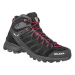 SALEWA Ws Alp Mate Mid Ptx, Black Out/Virtual Pink, 3, FEMALE