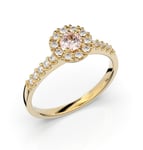 Festive Annabella morganit halo-diamantring 14-599-038M-KK-HSI1